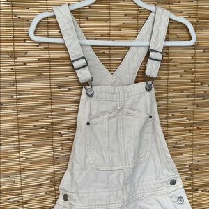 Beige Overalls with Adjustable Straps